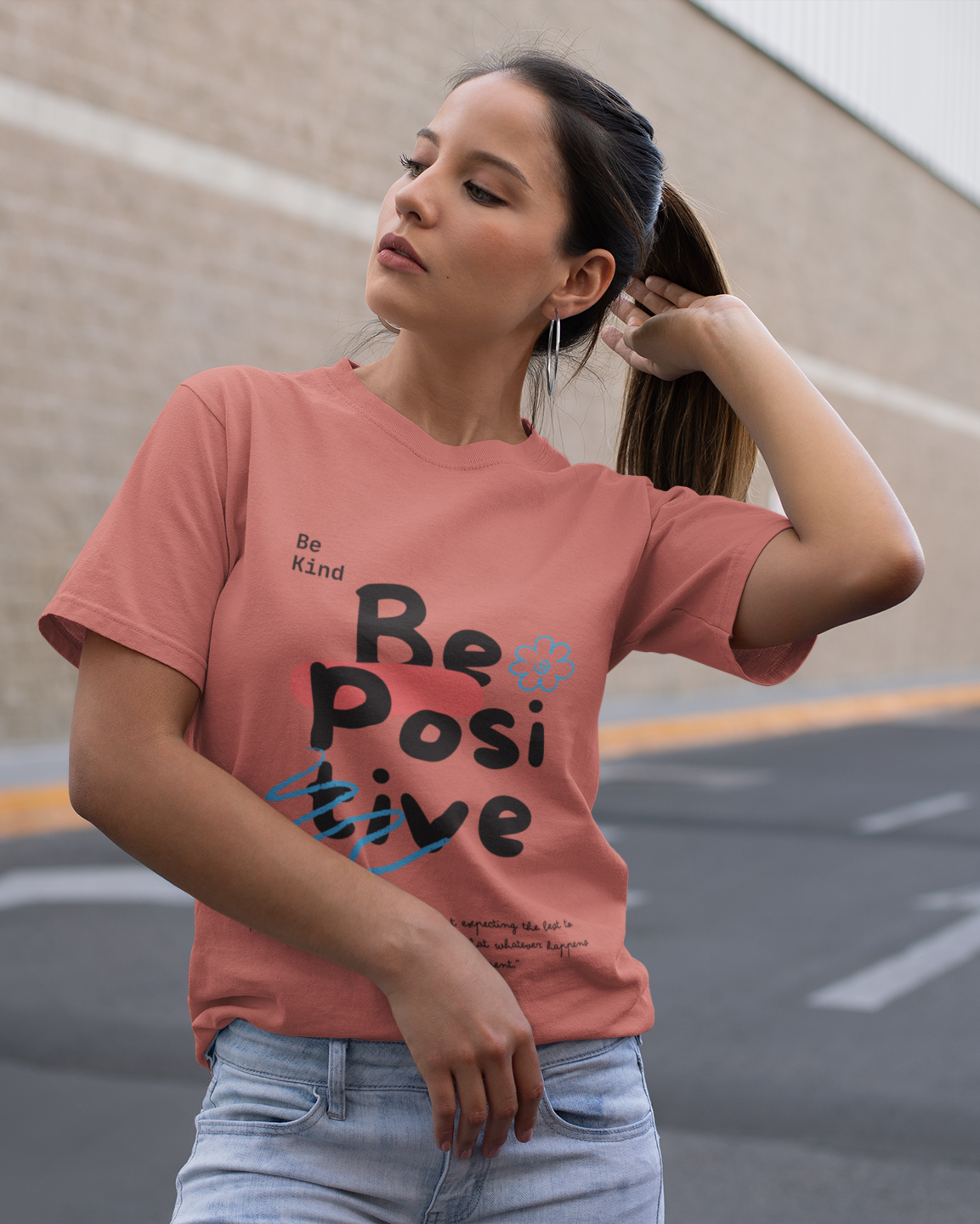 'Be Positive' Oversize T