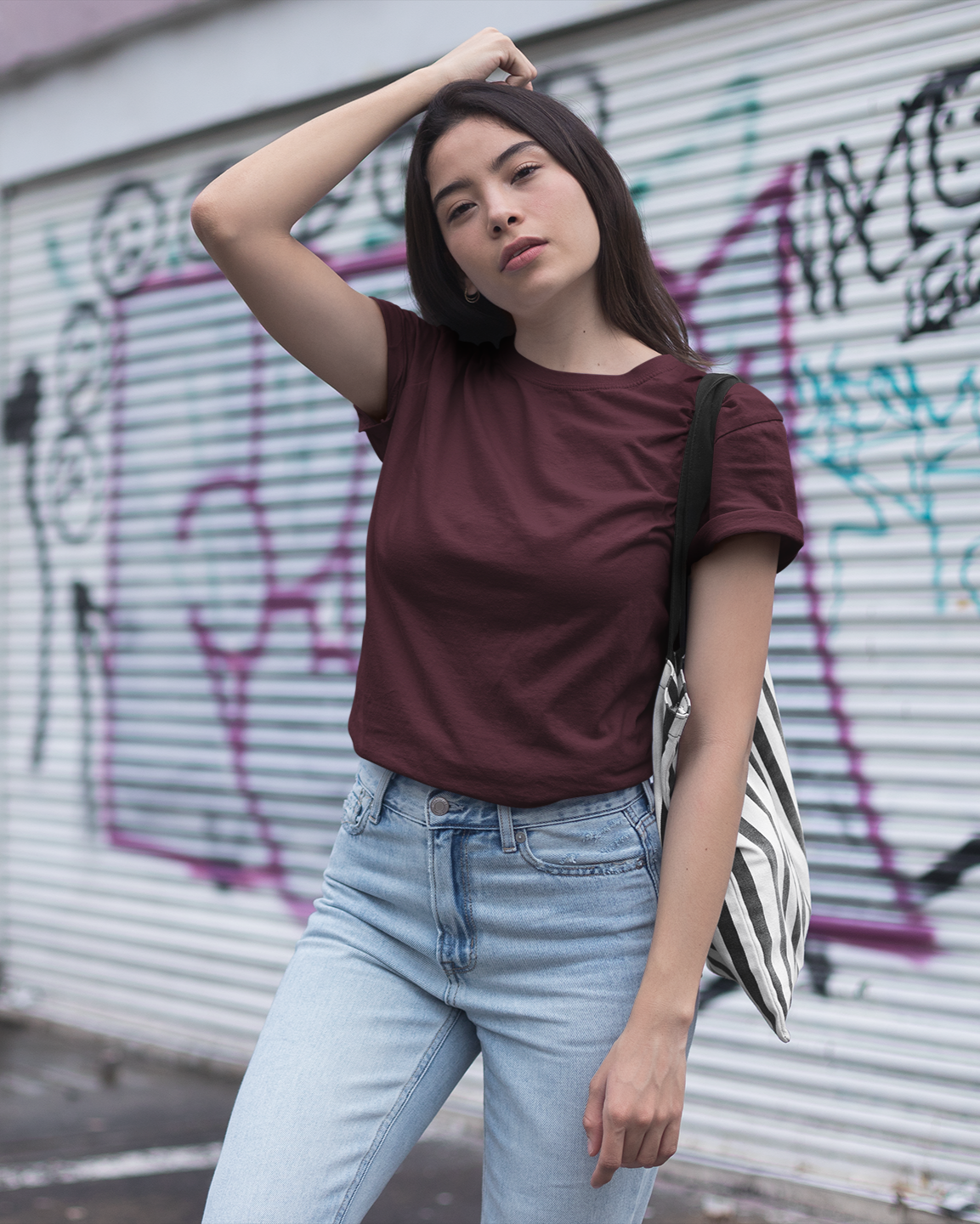 'Maroon Oversize T