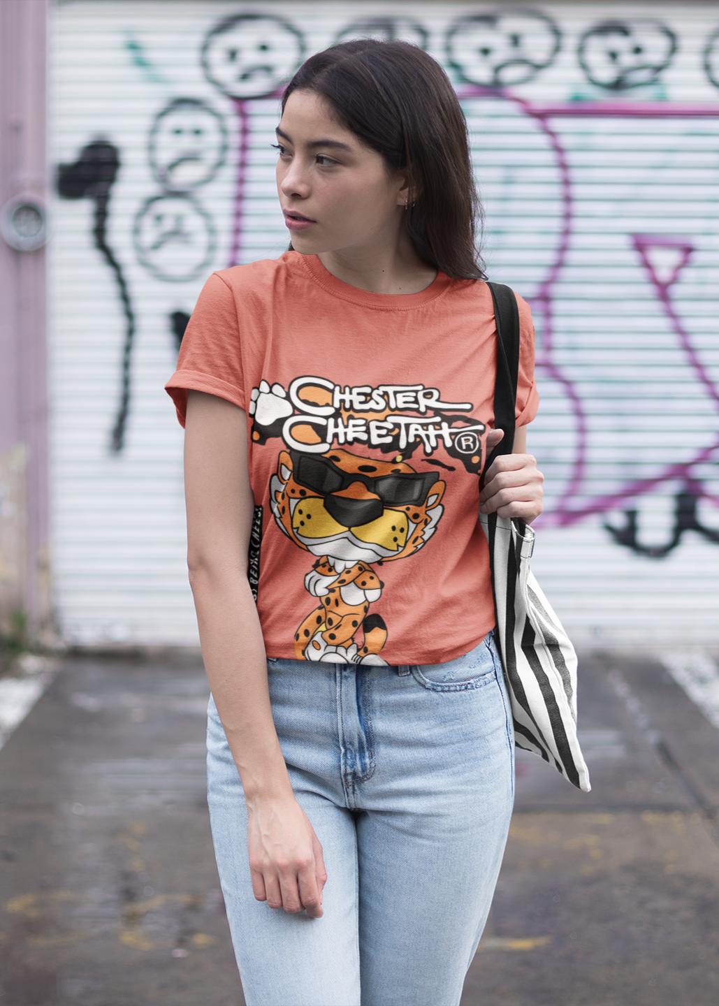 'Chester cheetah' Oversize T
