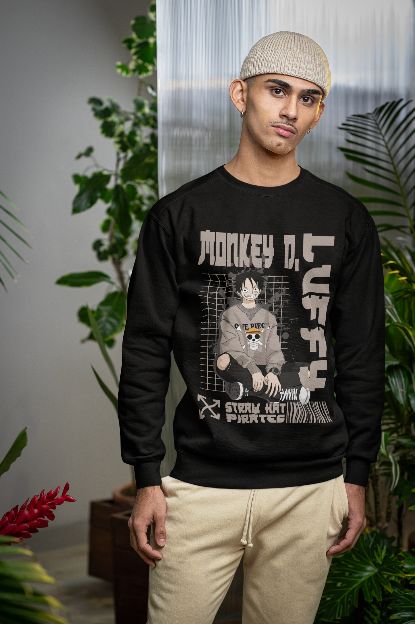 Straw hat Sweatshirt