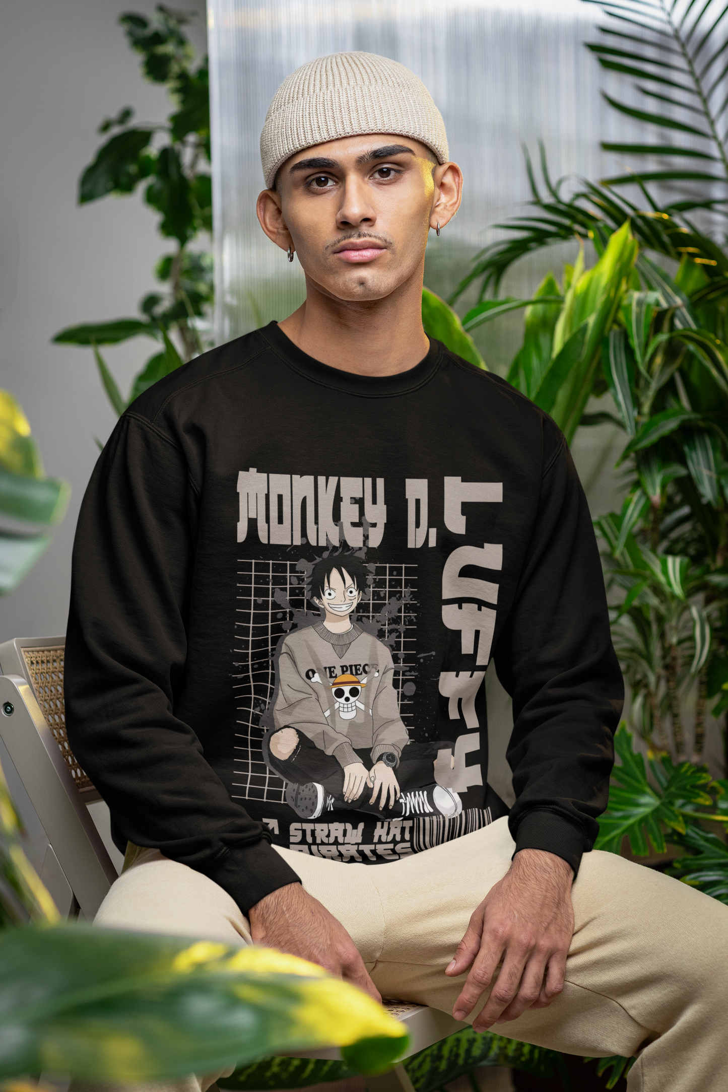 Straw hat Sweatshirt