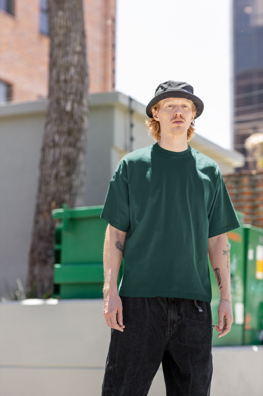 'Bottle Green Oversize T