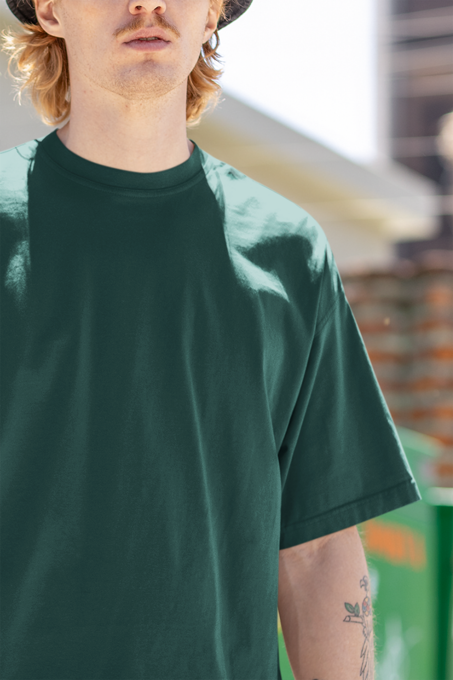 'Bottle Green Oversize T
