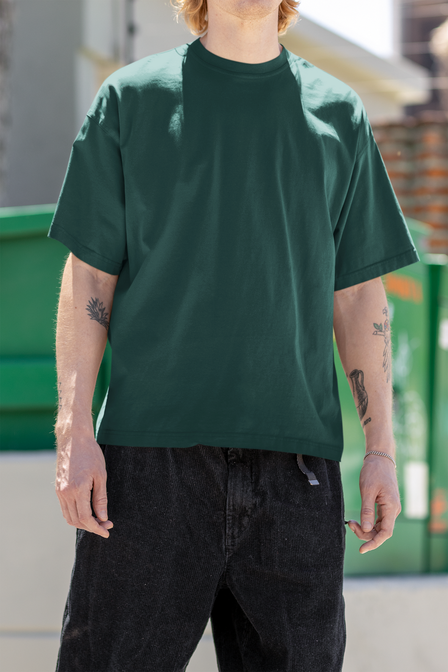 'Bottle Green Oversize T