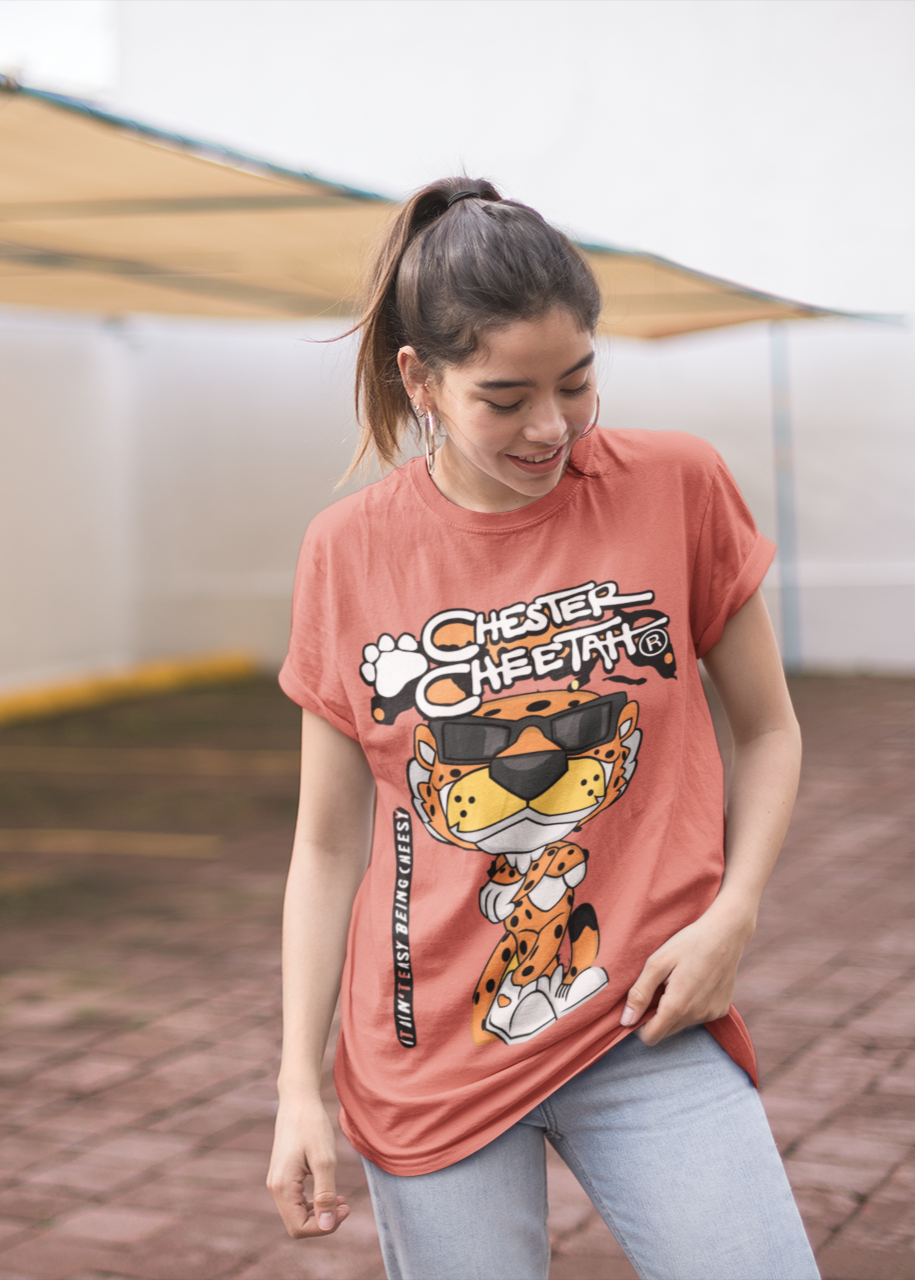 'Chester cheetah' Oversize T