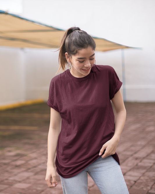 'Maroon Oversize T