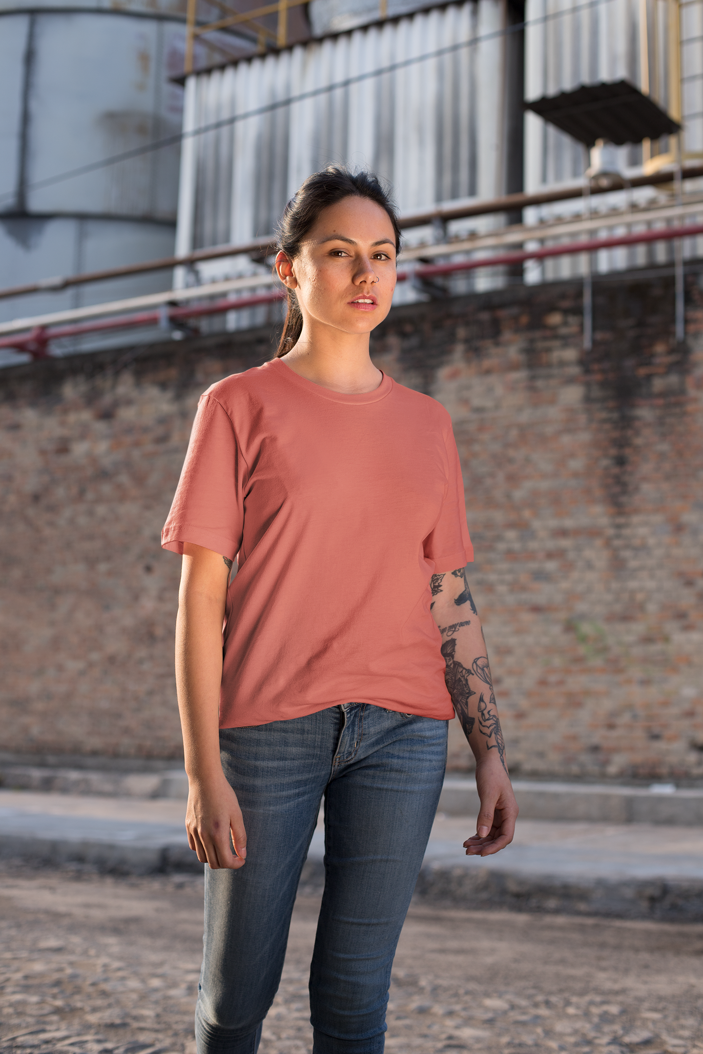 Coral Oversize T