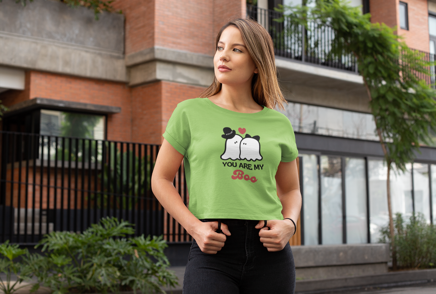 "Boo" Crop Top