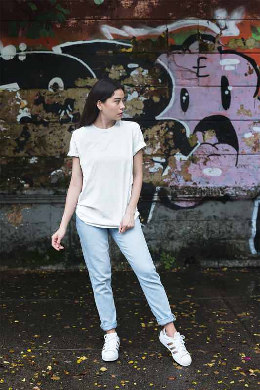 'Basic white' Oversize T