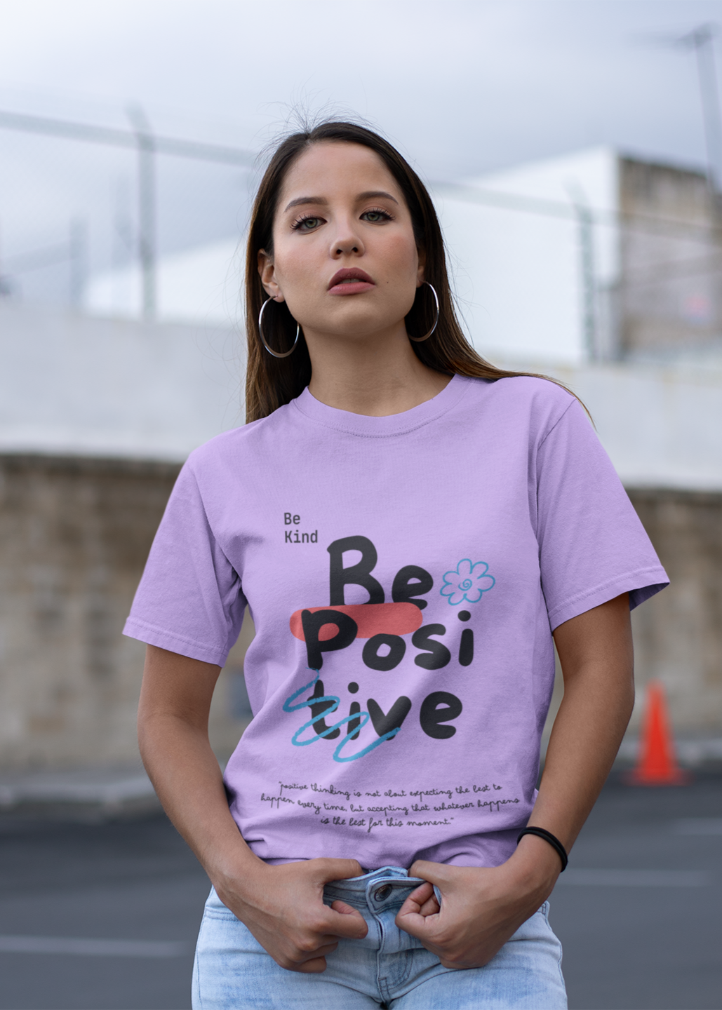 'Be Positive' Oversize T