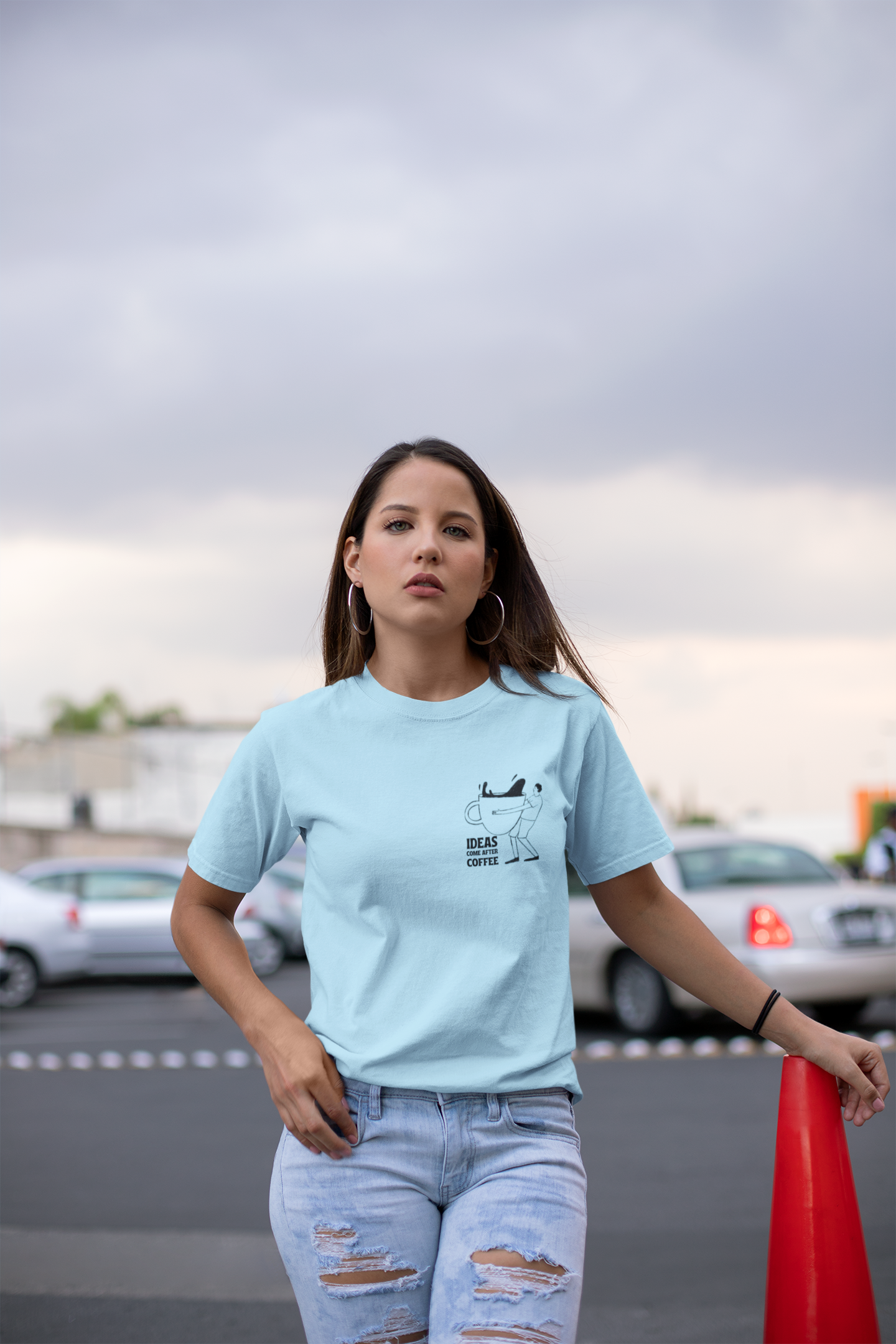 "Ice Blue" Oversize T