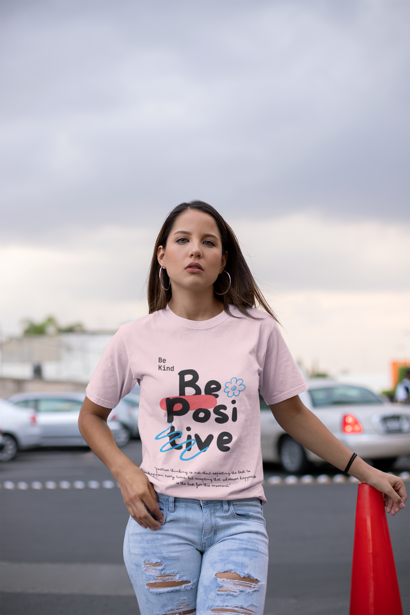 'Be Positive' Oversize T